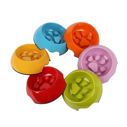 Colorful Melamine Plastic Dog Slow Feeder